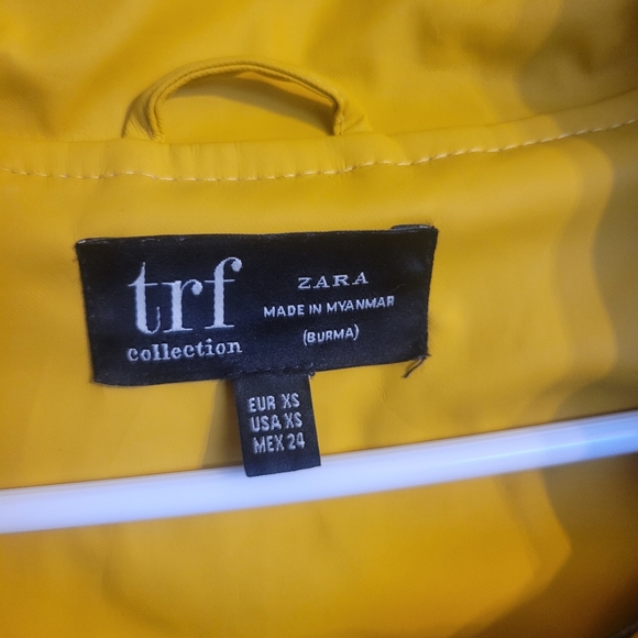 Zara yellow lined jacket sz xs fits larger - Picture 6 of 13